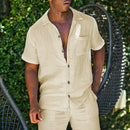 Conjunto de Linho Masculino - Camisa e Bermuda