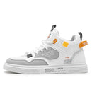 Tênis Masculino Casual Cano Alto em Couro Sintético